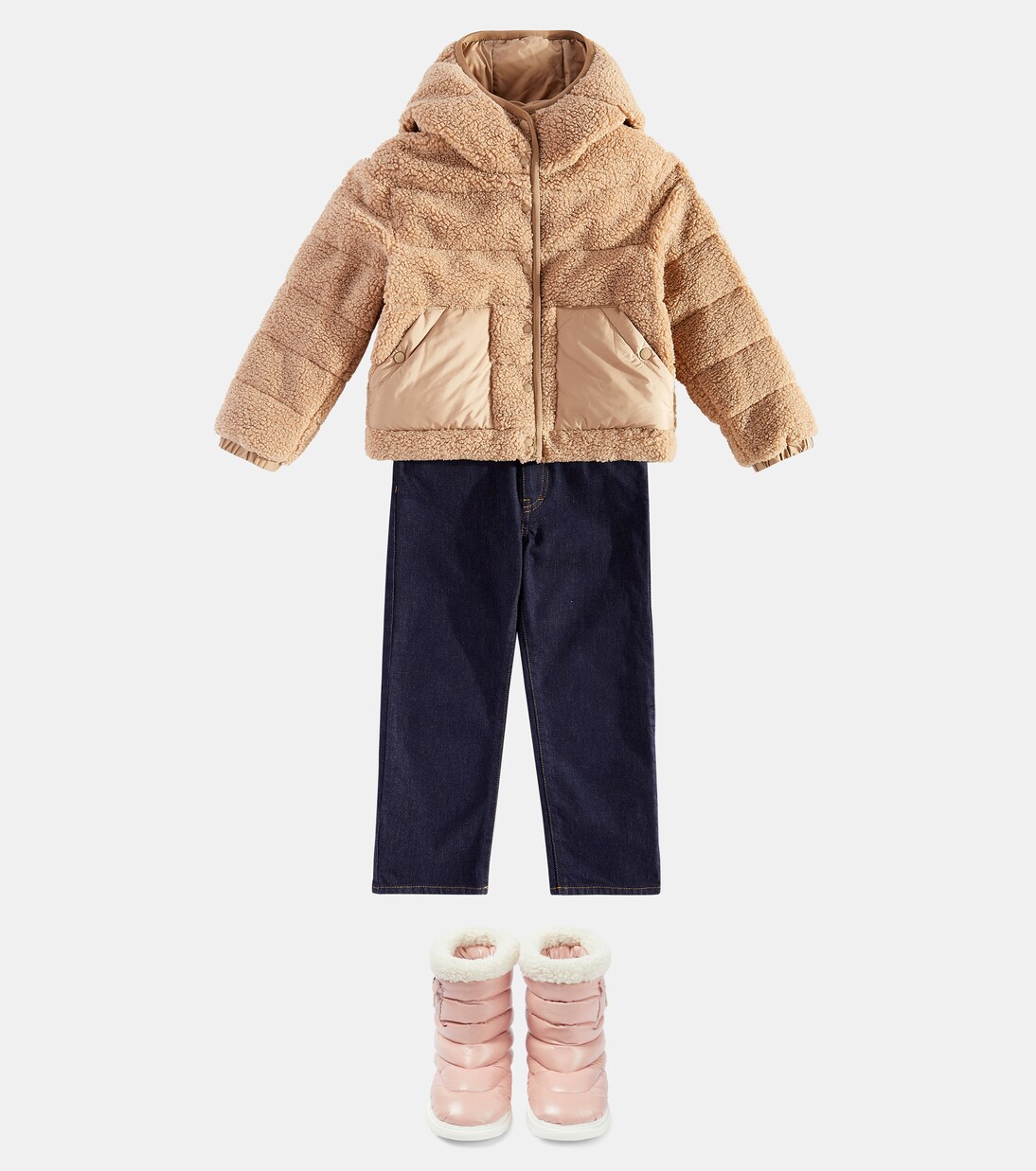 Audrieu faux shearling down jacket | Moncler Enfant