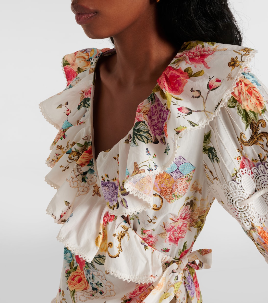 Sew Yesterday floral cotton wrap dress | Camilla