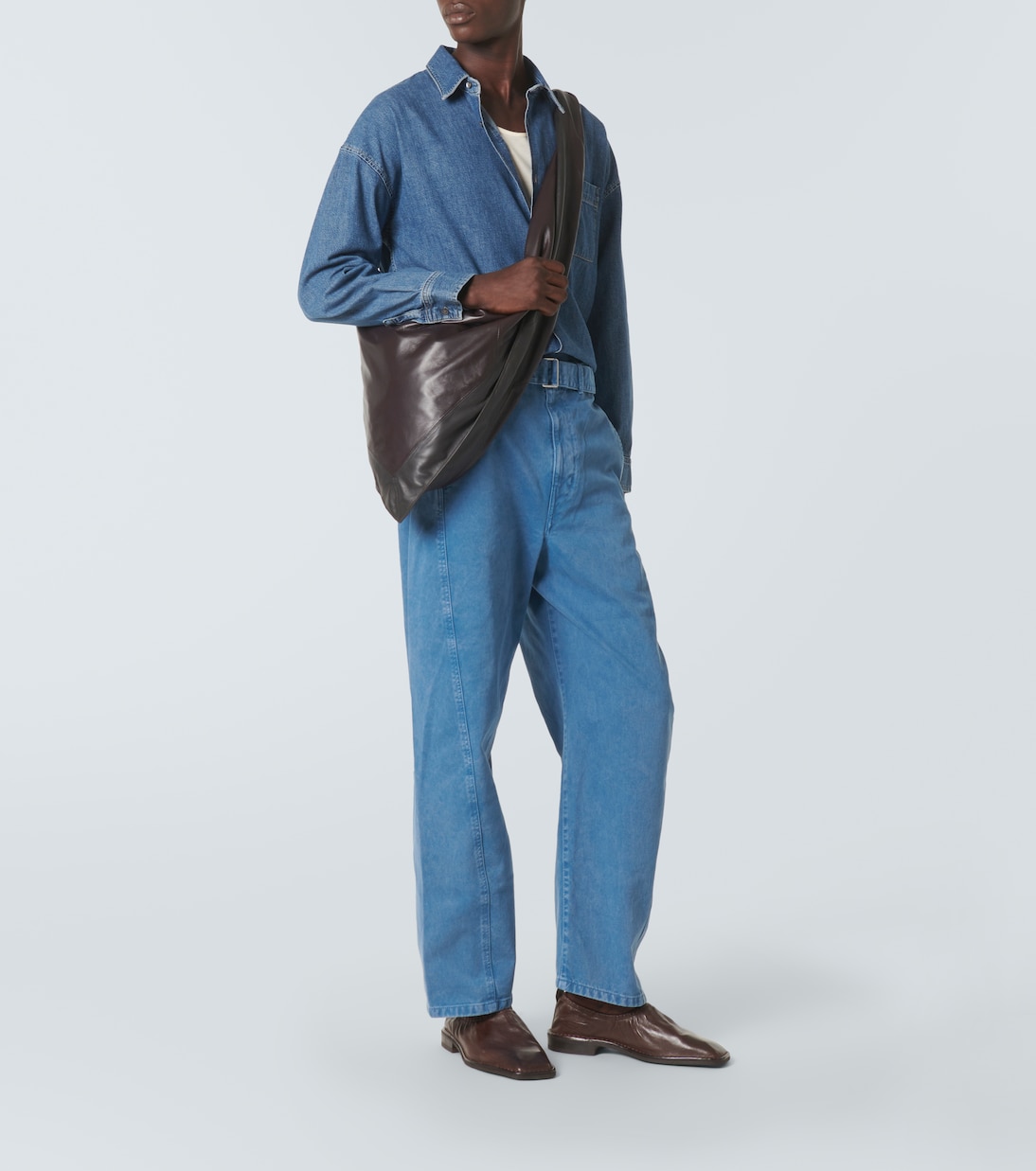 Twisted belted barrel-leg jeans | Lemaire