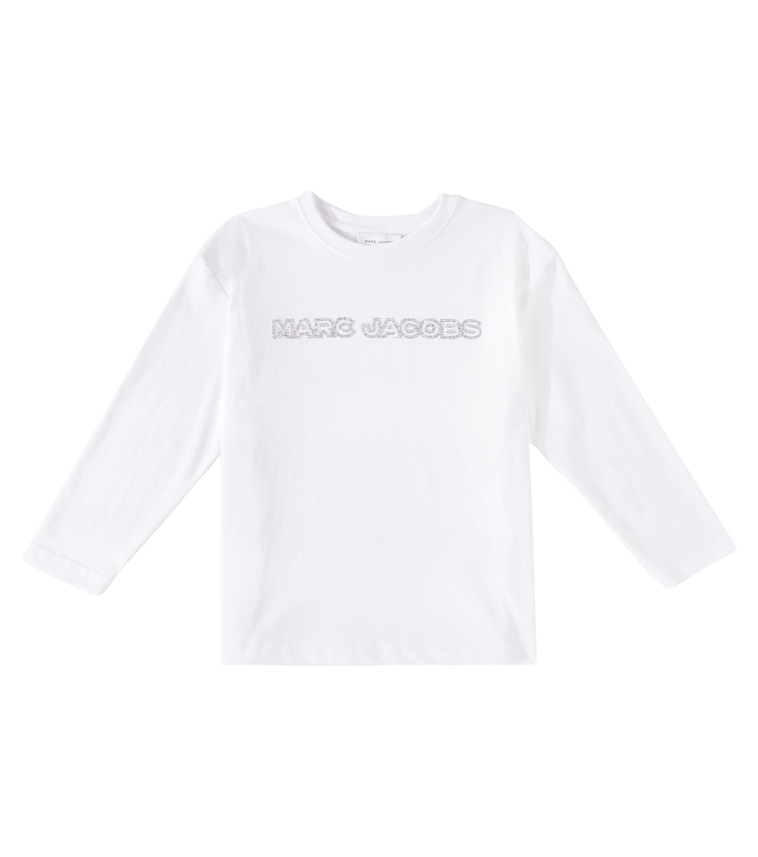 Top in cotone con cristalli e logo | Marc Jacobs Kids