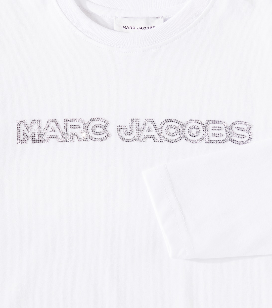 Top in cotone con cristalli e logo | Marc Jacobs Kids
