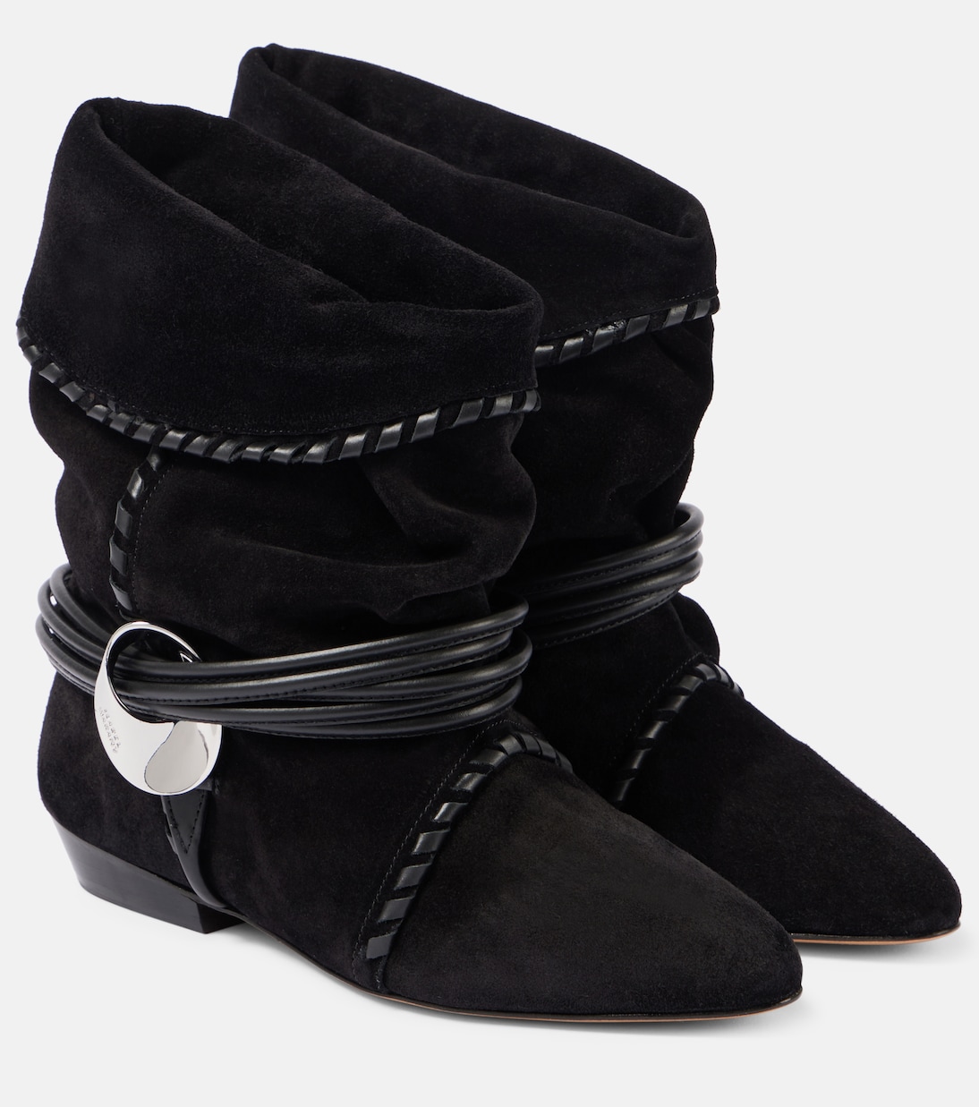 Sellen suede ankle boots in black Isabel Marant Mytheresa