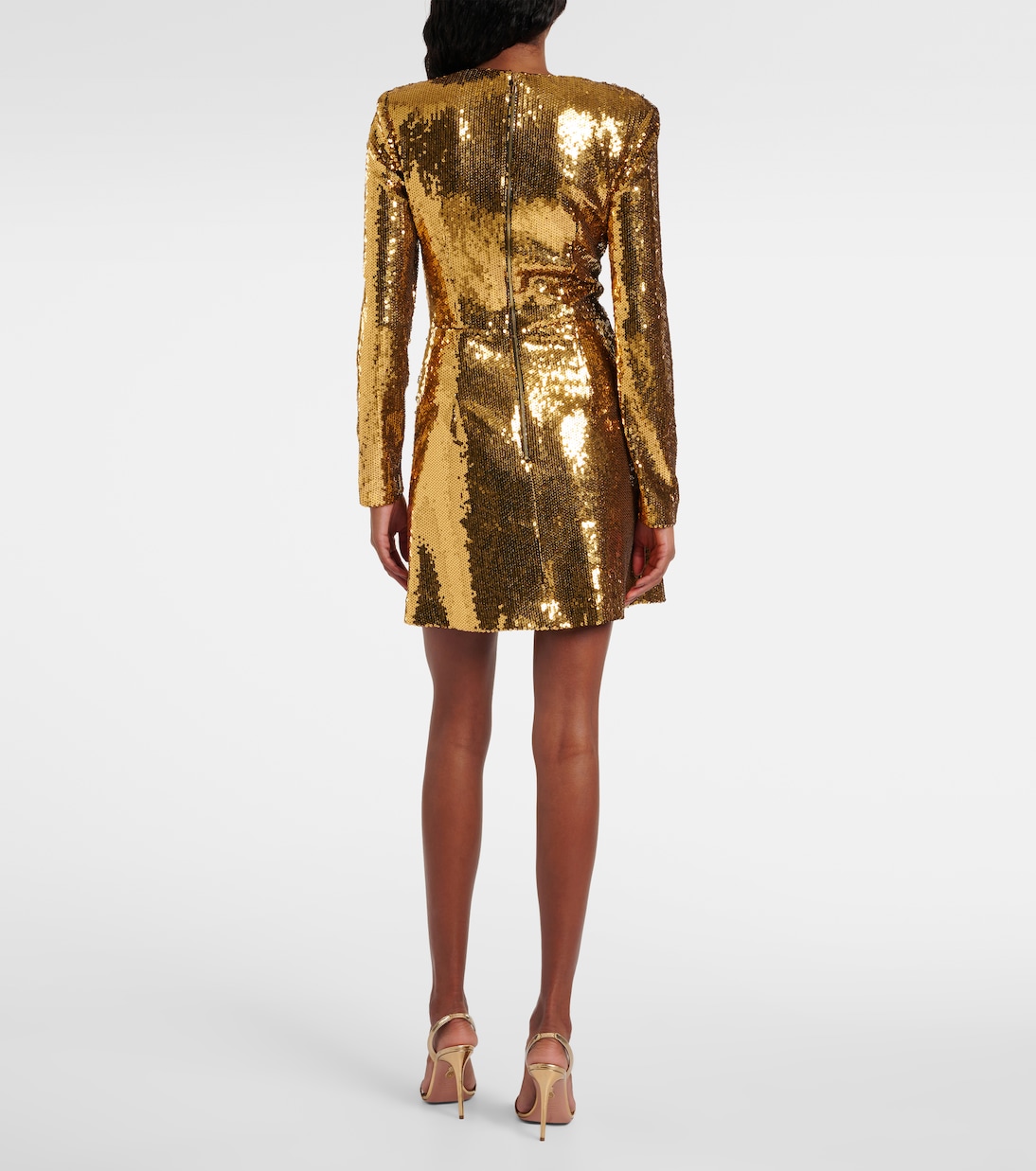 Gloria floral-appliqué sequined minidress | Rebecca Vallance