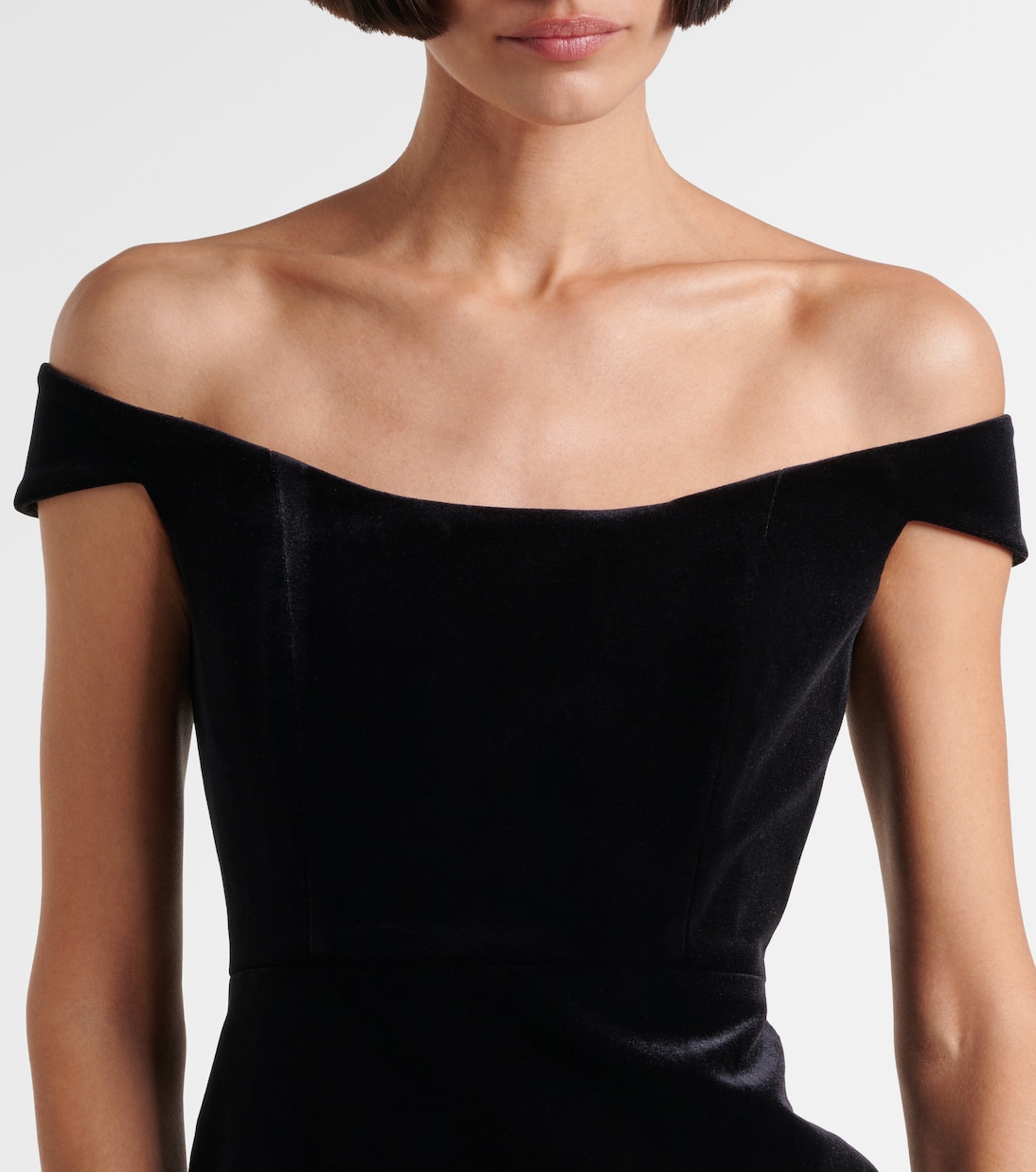 Abito bustier in velluto | Alex Perry