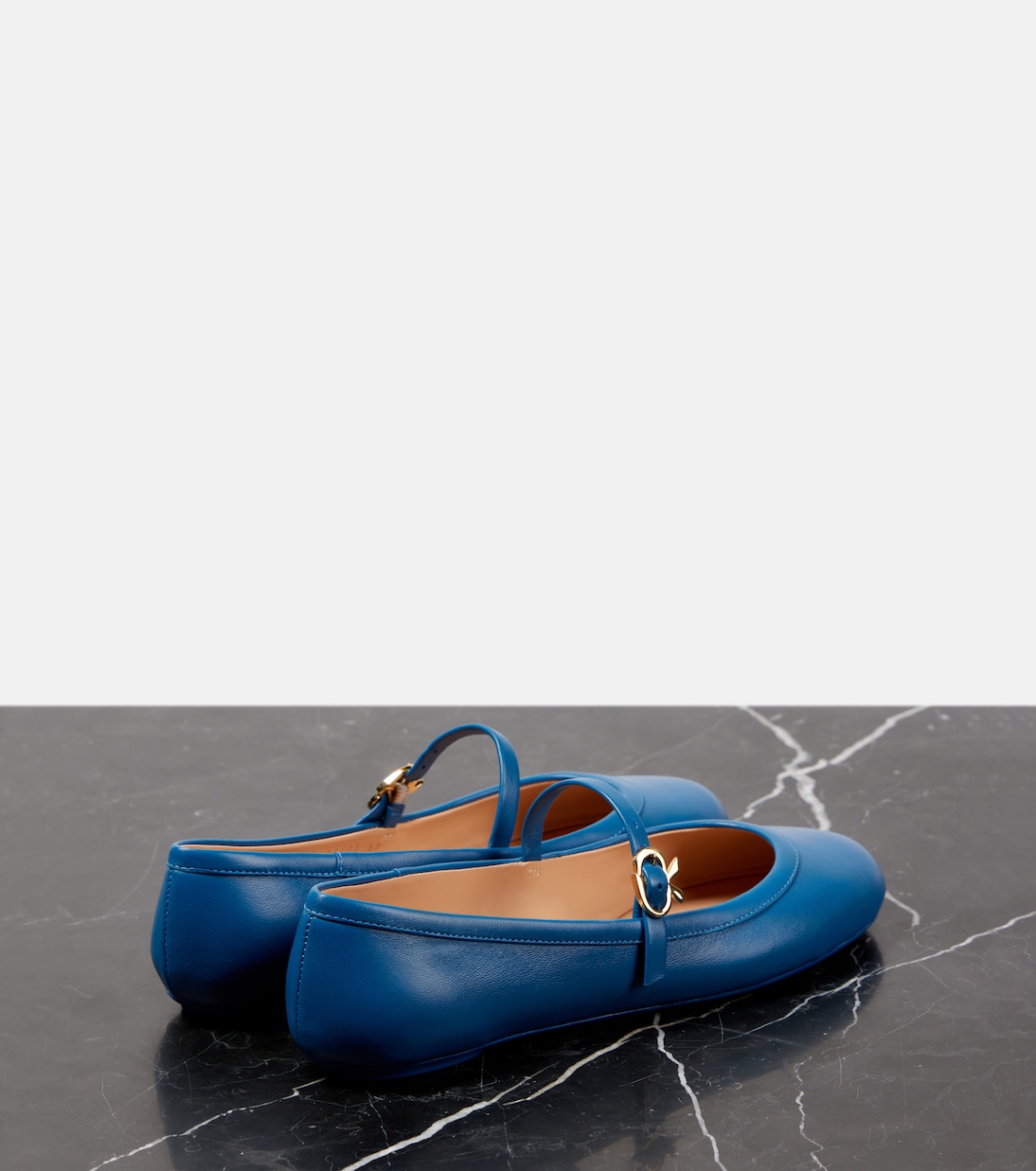 Mary-Jane-Ballerinas Carla aus Leder | Gianvito Rossi