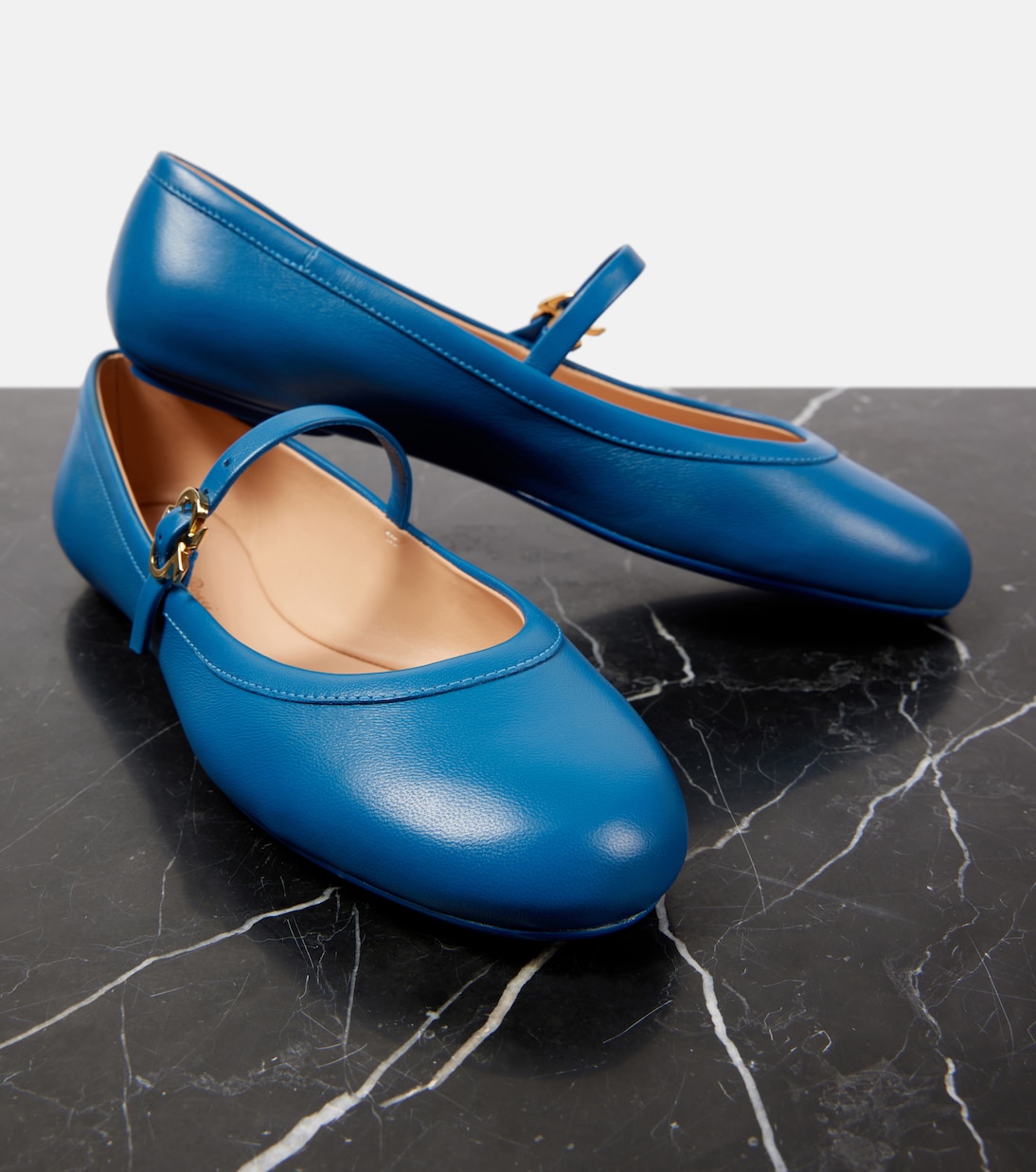 Mary-Jane-Ballerinas Carla aus Leder | Gianvito Rossi