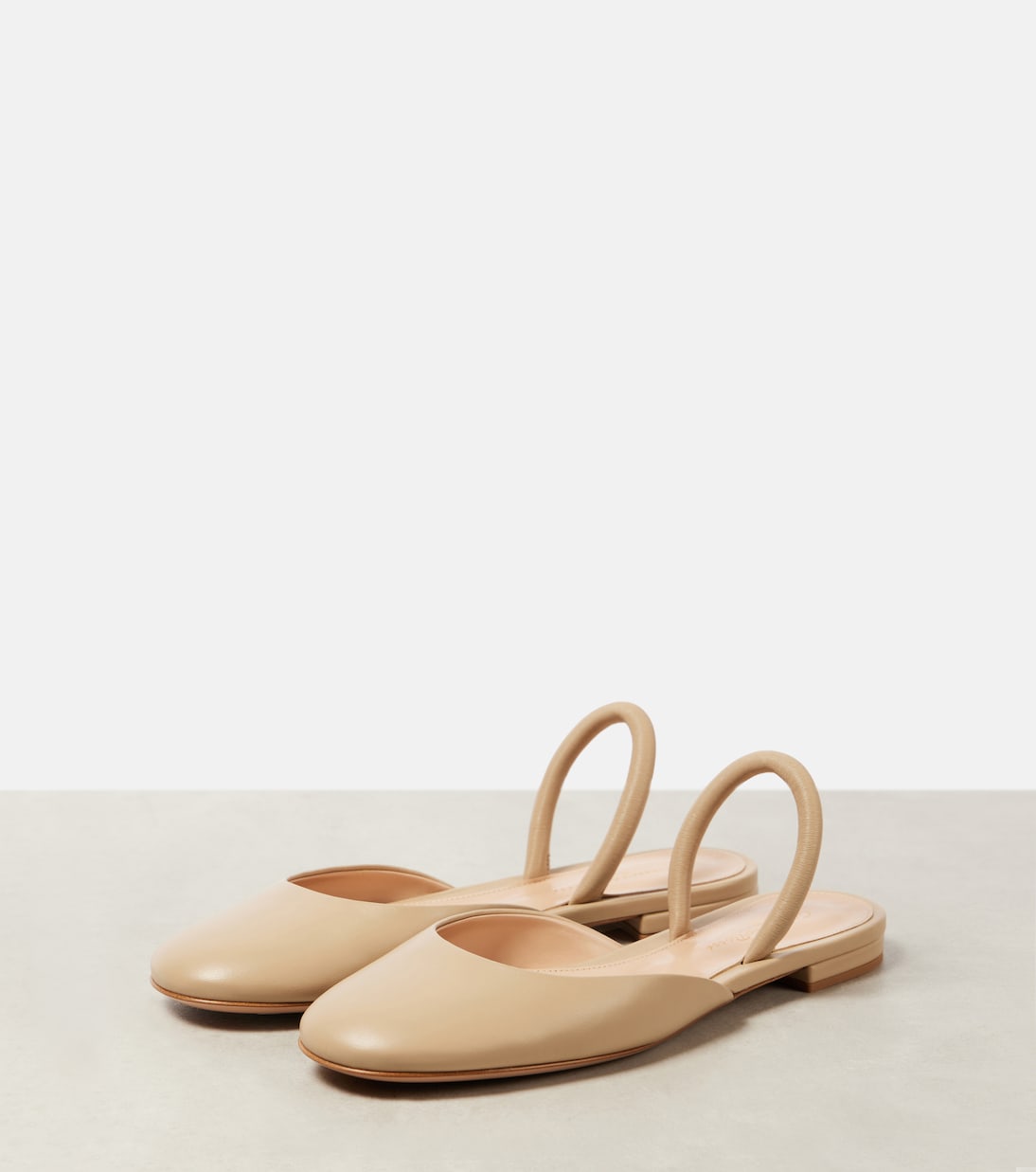 Slingback-Ballerinas aus Leder | Gianvito Rossi