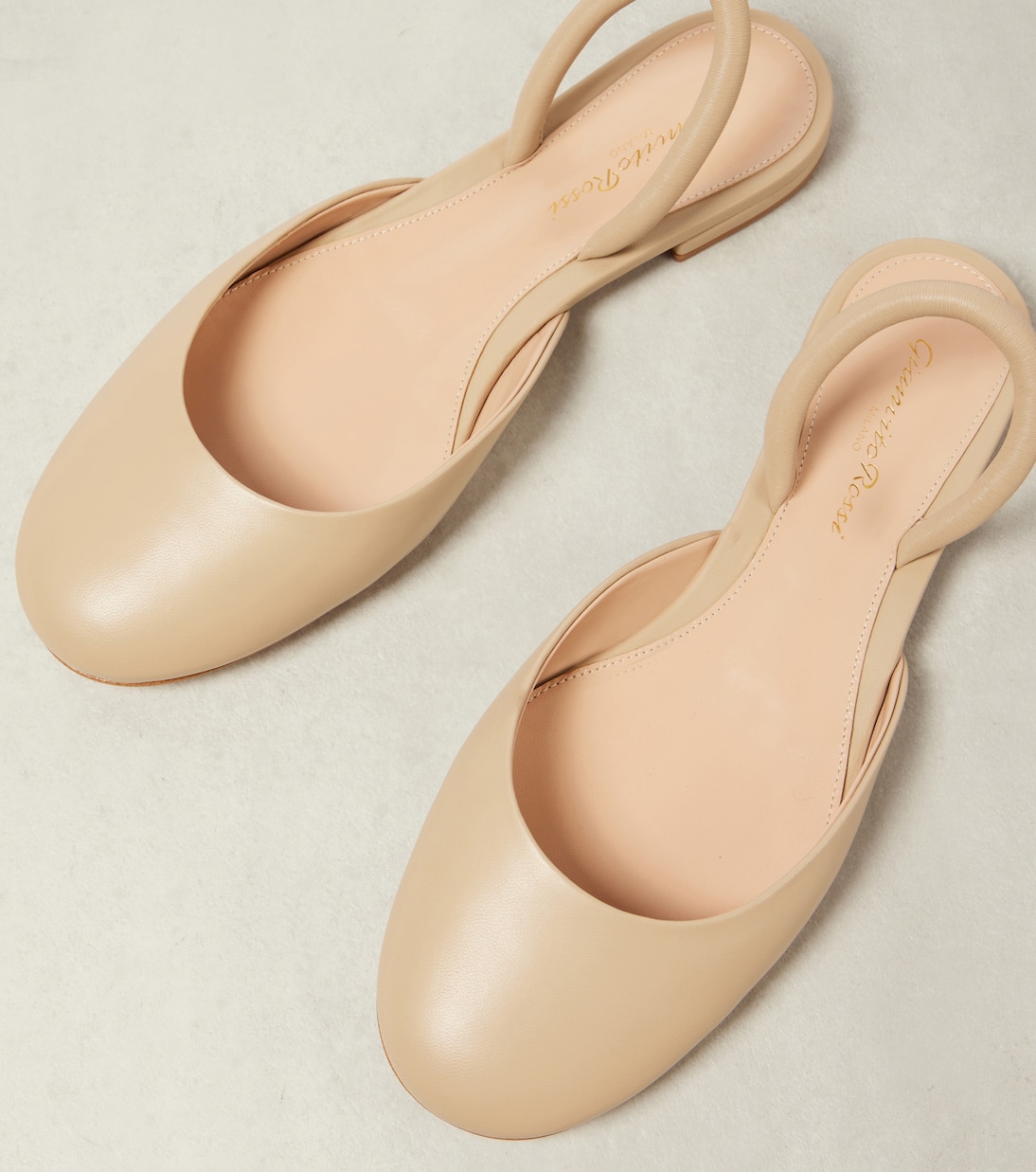 Slingback-Ballerinas aus Leder | Gianvito Rossi