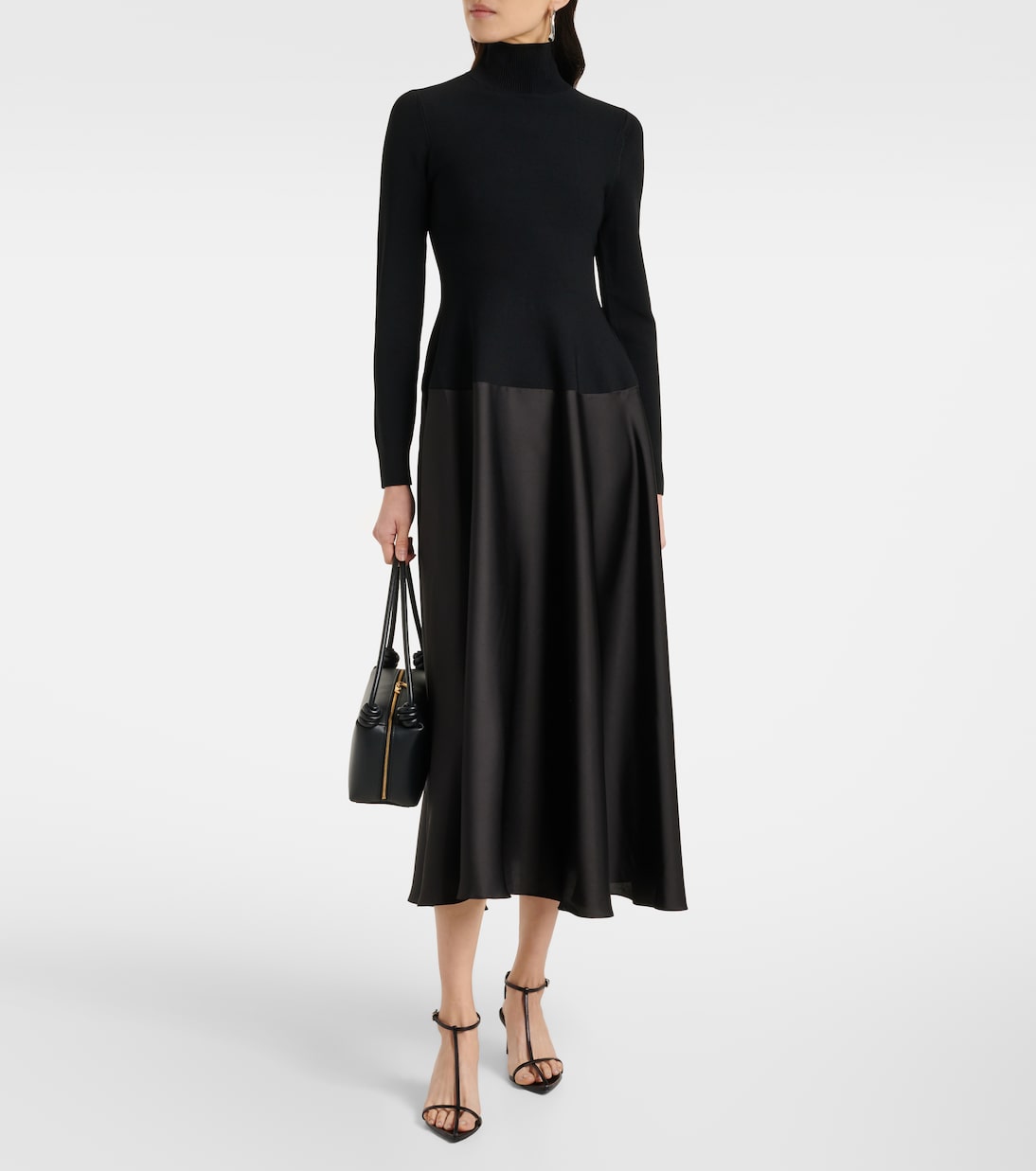 Abito midi Frances in maglia e raso | Simkhai