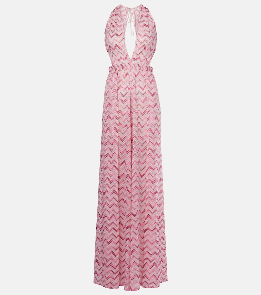 Mono con escote halter en zigzag | Missoni