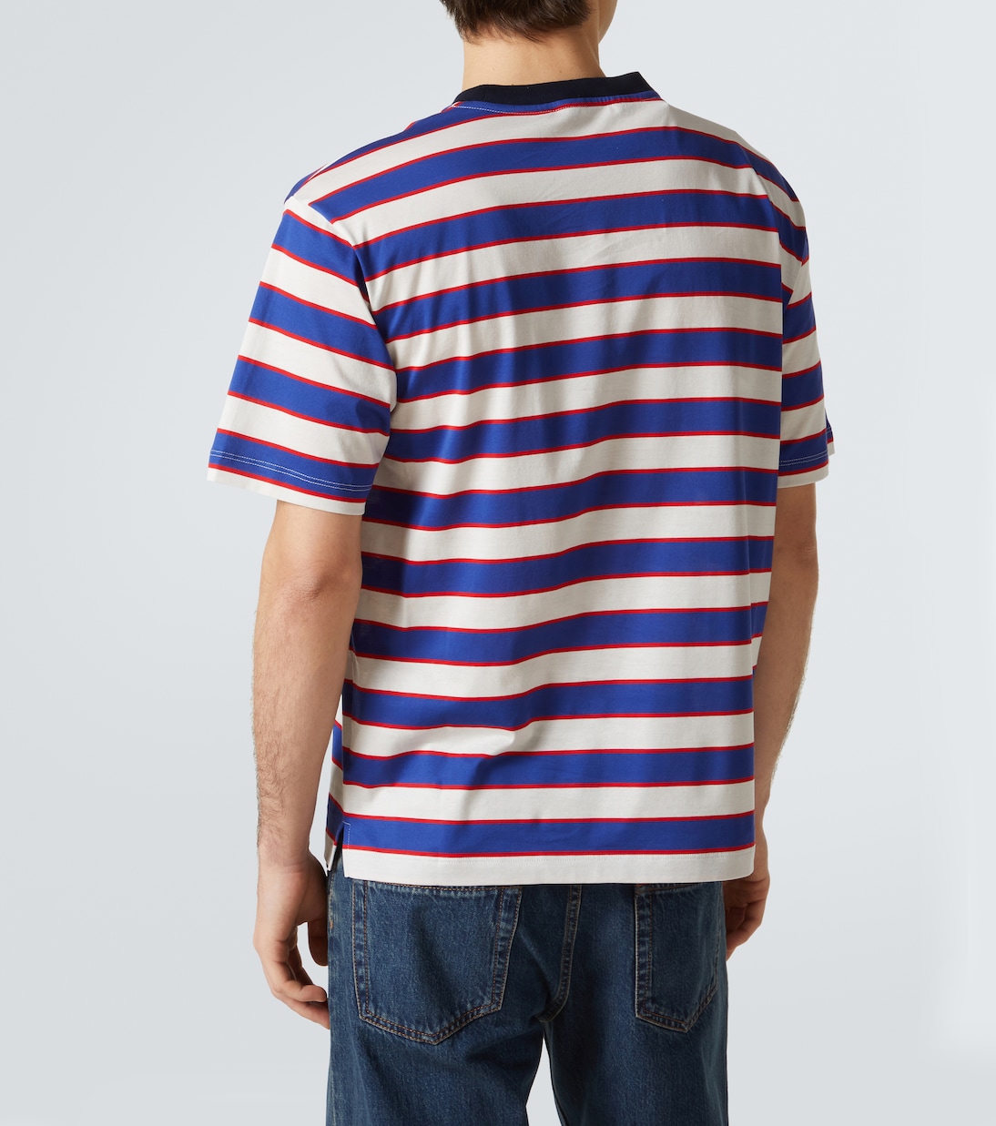 T-shirt rayé en coton  | Prada