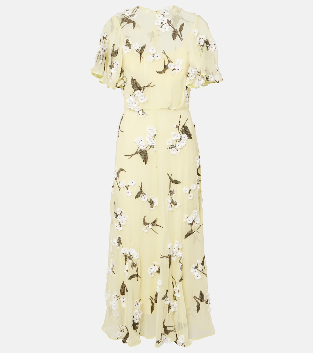 Robe de cocktail à fleurs | Erdem