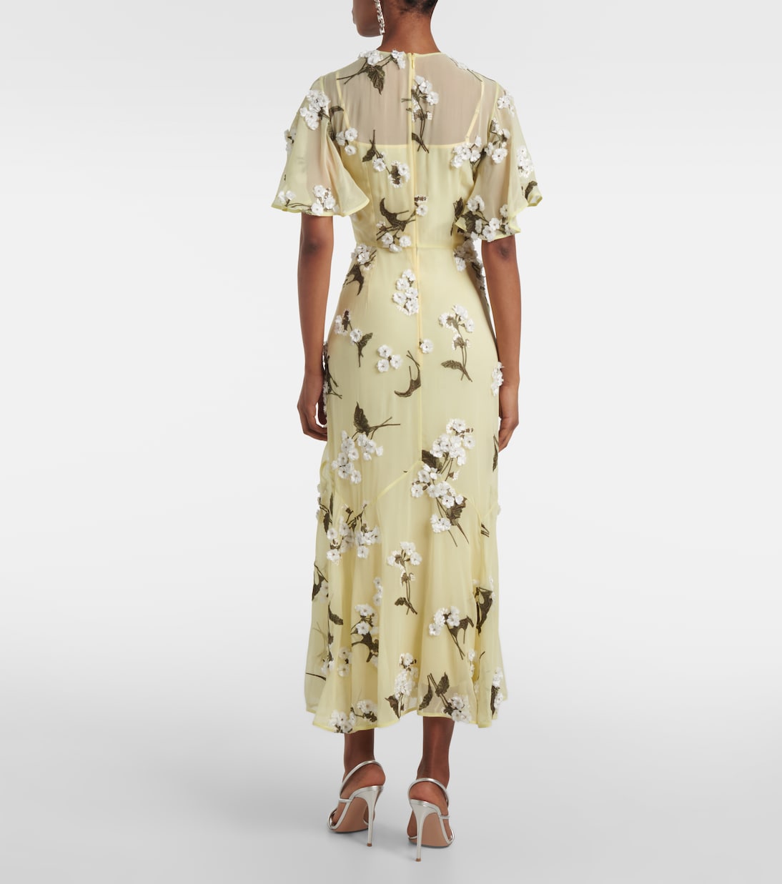 Robe de cocktail à fleurs | Erdem