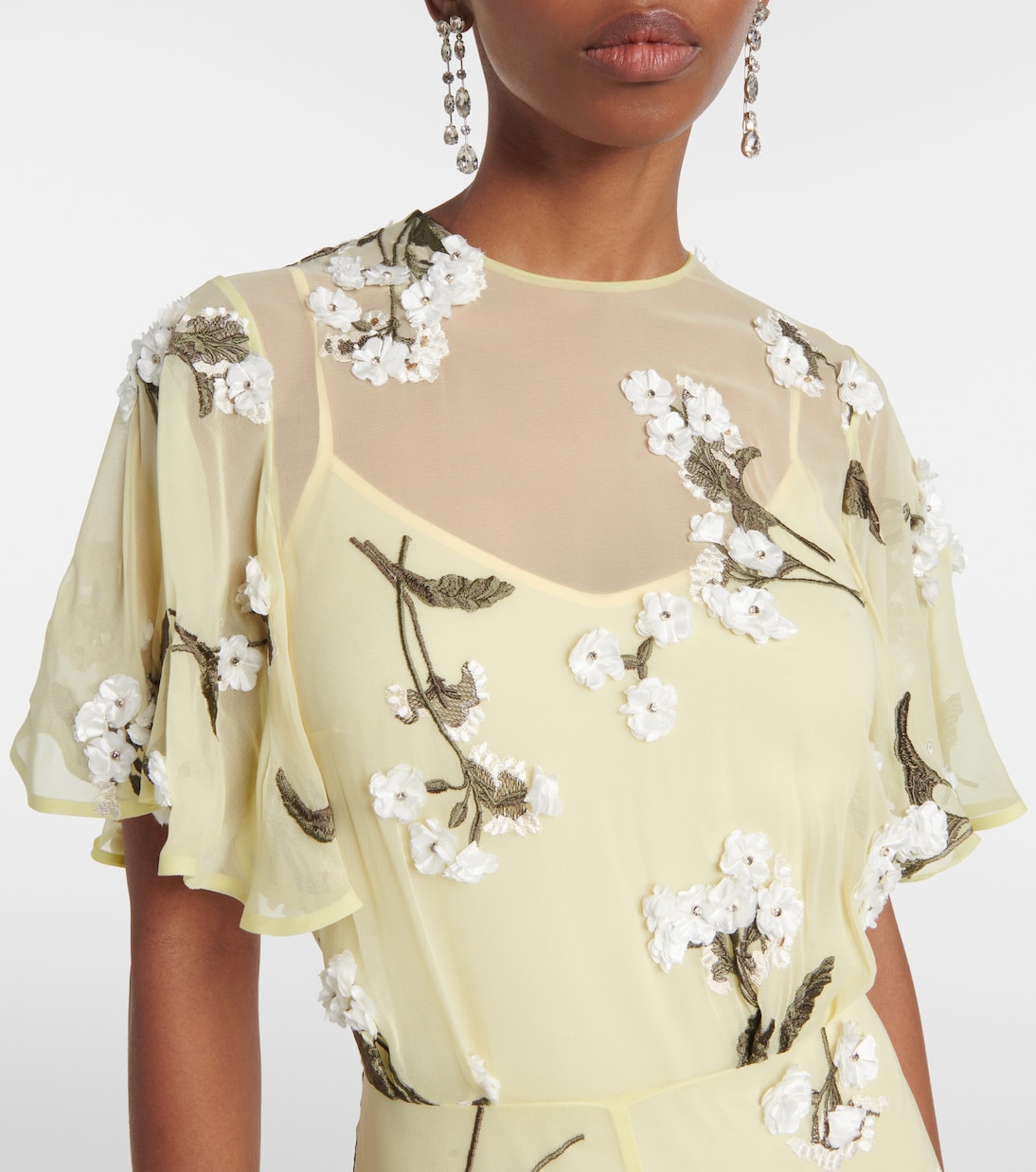 Robe de cocktail à fleurs | Erdem