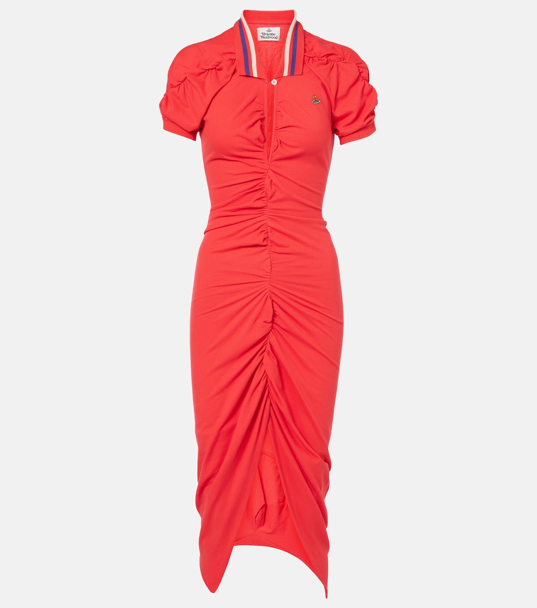 Abito midi Pulling in cotone asimmetrico | Vivienne Westwood