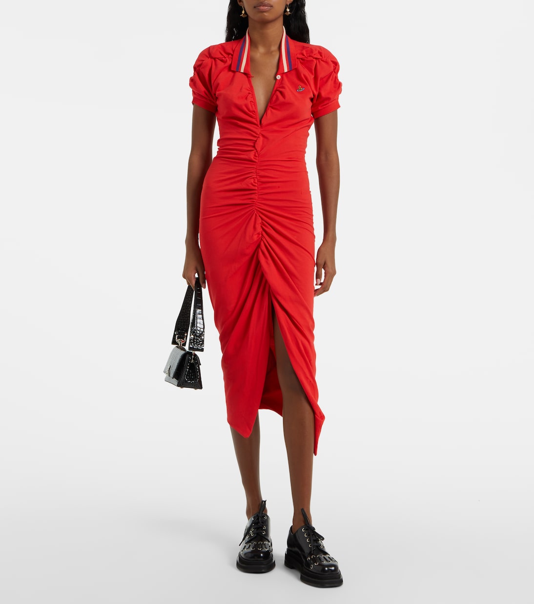 Abito midi Pulling in cotone asimmetrico | Vivienne Westwood