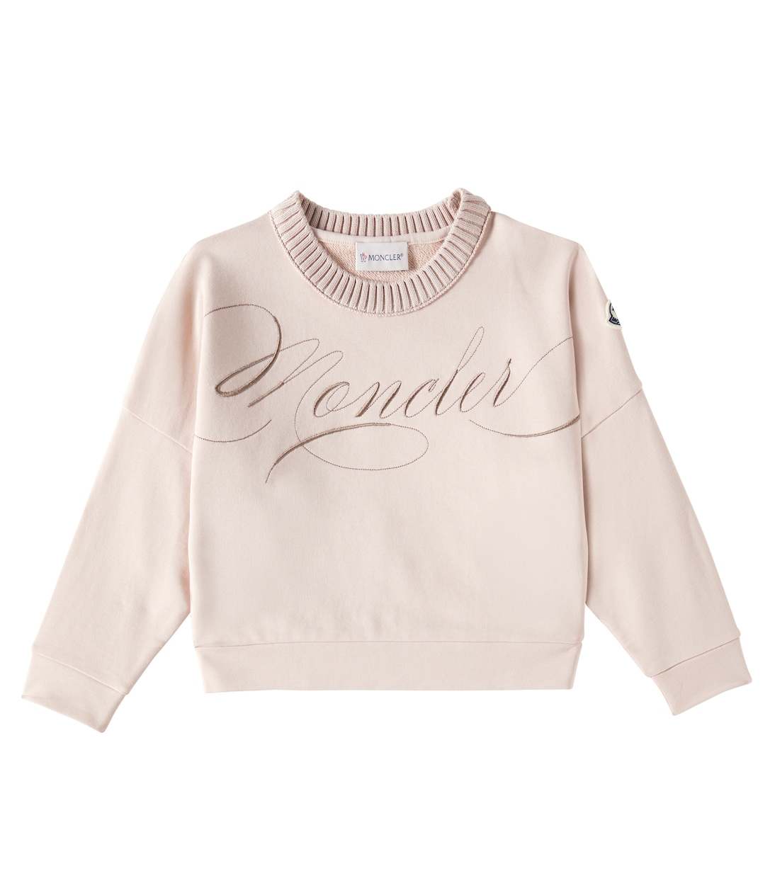 Felpa in pile di cotone con logo | Moncler Enfant
