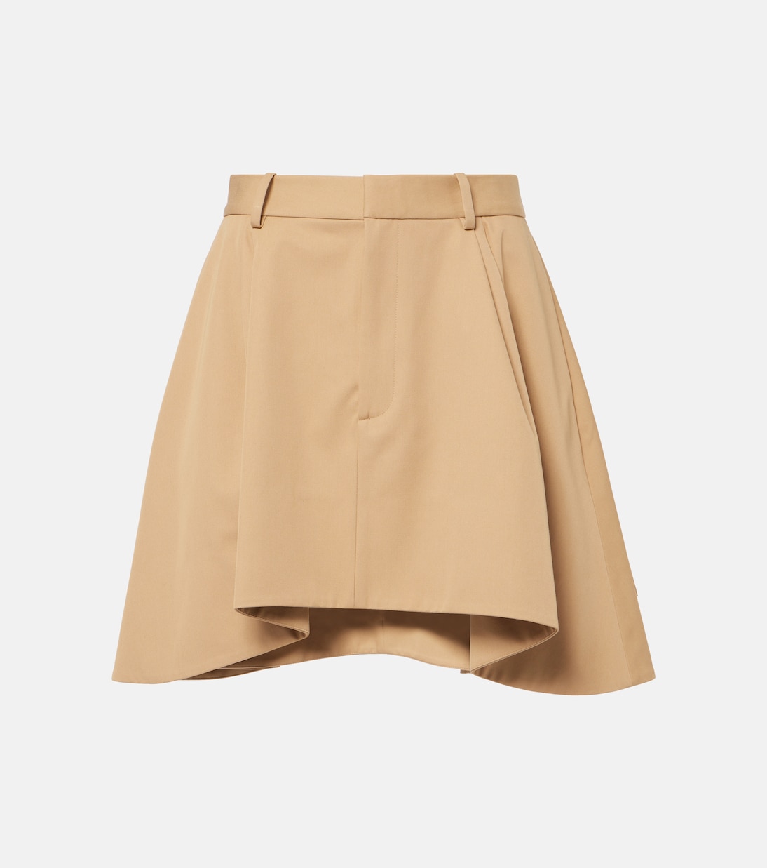Minifalda asimétrica de algodón y seda | Loewe