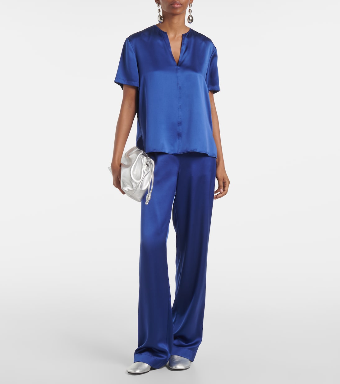 New Sahel silk straight pants | Joseph