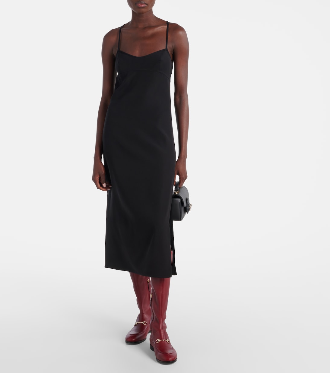 Horsebit embellished midi dress | Gucci
