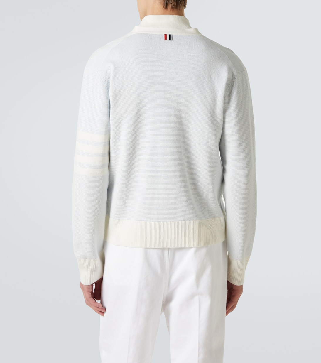 Cardigan 4-Bar aus Leinen und Baumwolle | Thom Browne