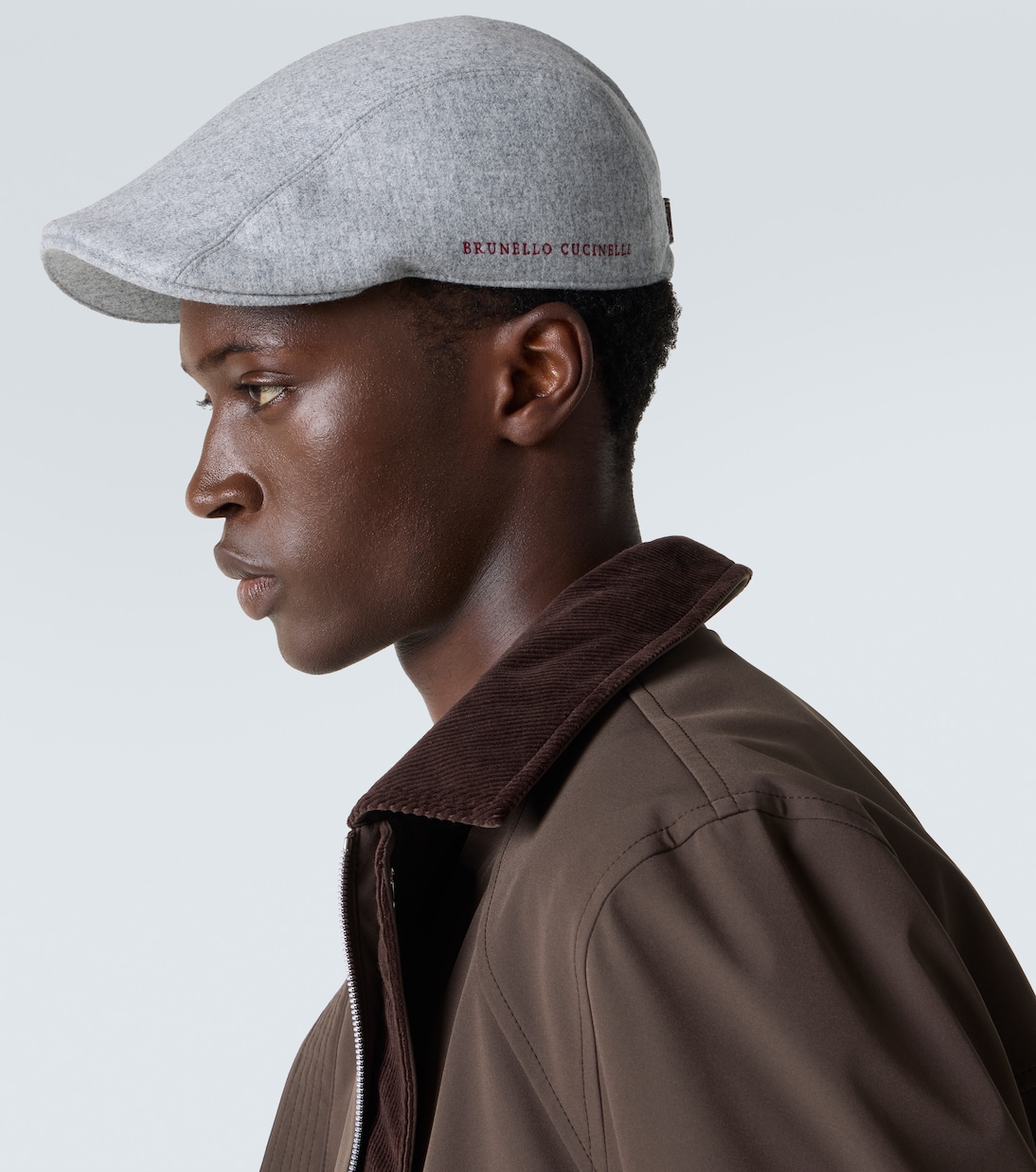 Bestickte Baseballcap aus Flanell | Brunello Cucinelli