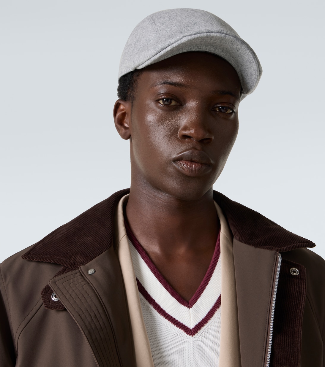 Bestickte Baseballcap aus Flanell | Brunello Cucinelli