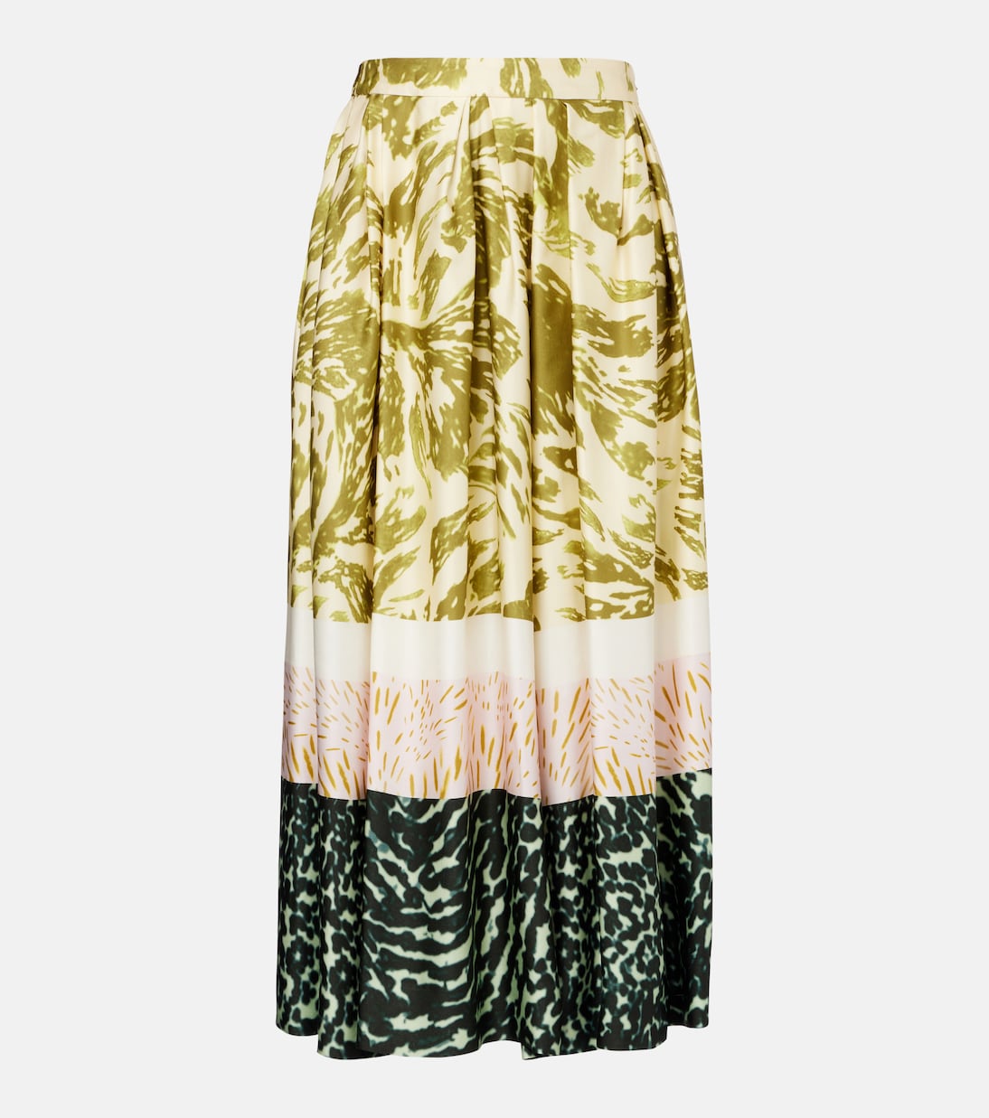 Gonna midi in raso con stampa | Dries Van Noten