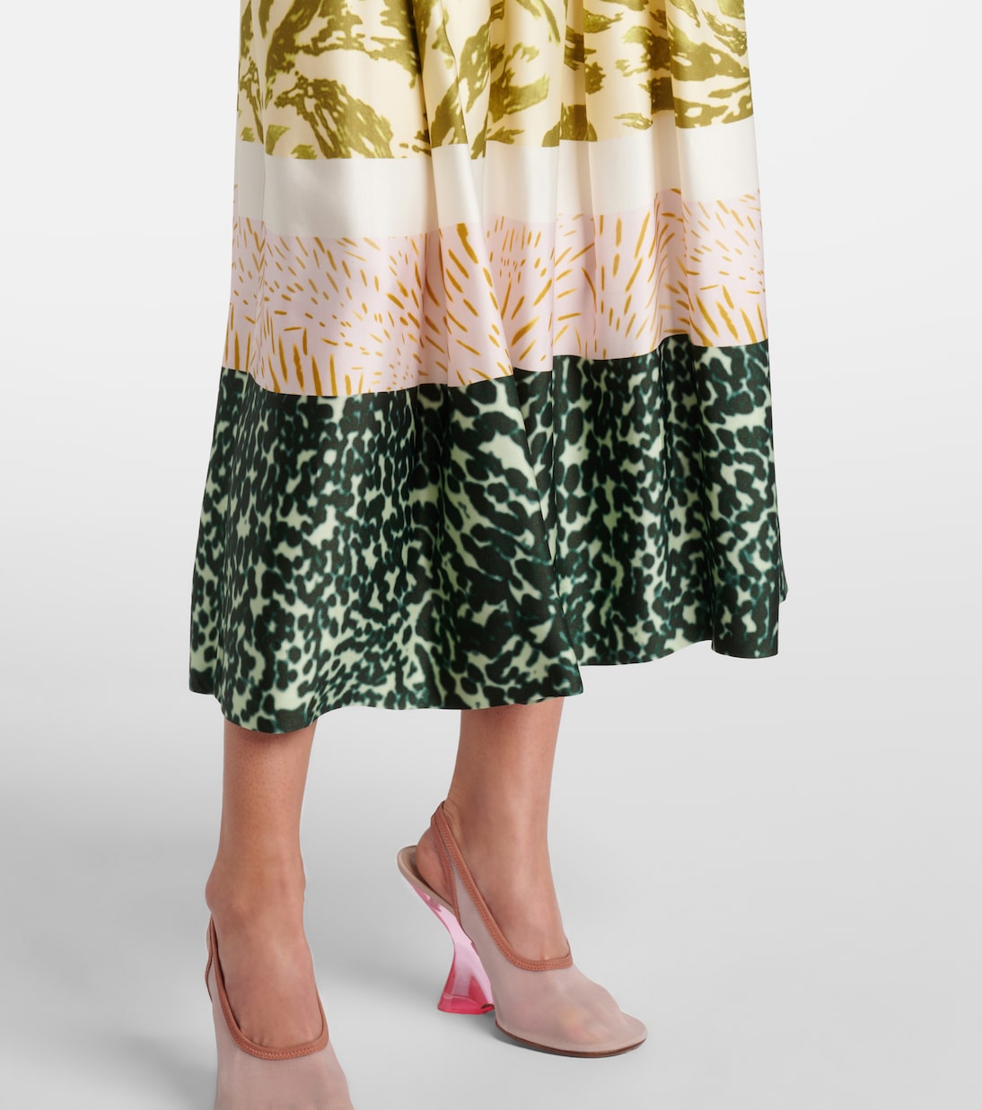 Gonna midi in raso con stampa | Dries Van Noten