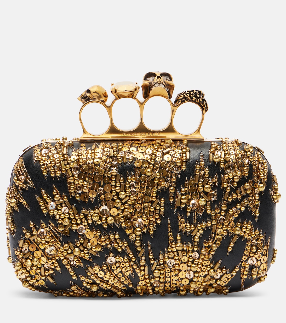 Verzierte Clutch Knuckle Small aus Leder | McQueen