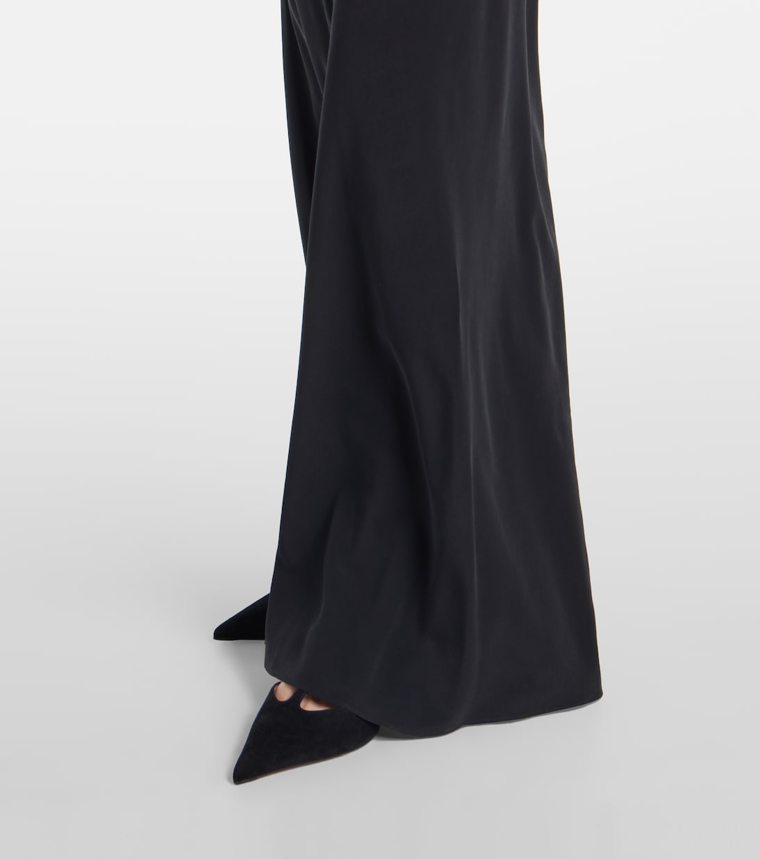 Robe longue en soie et dentelle | Ferragamo