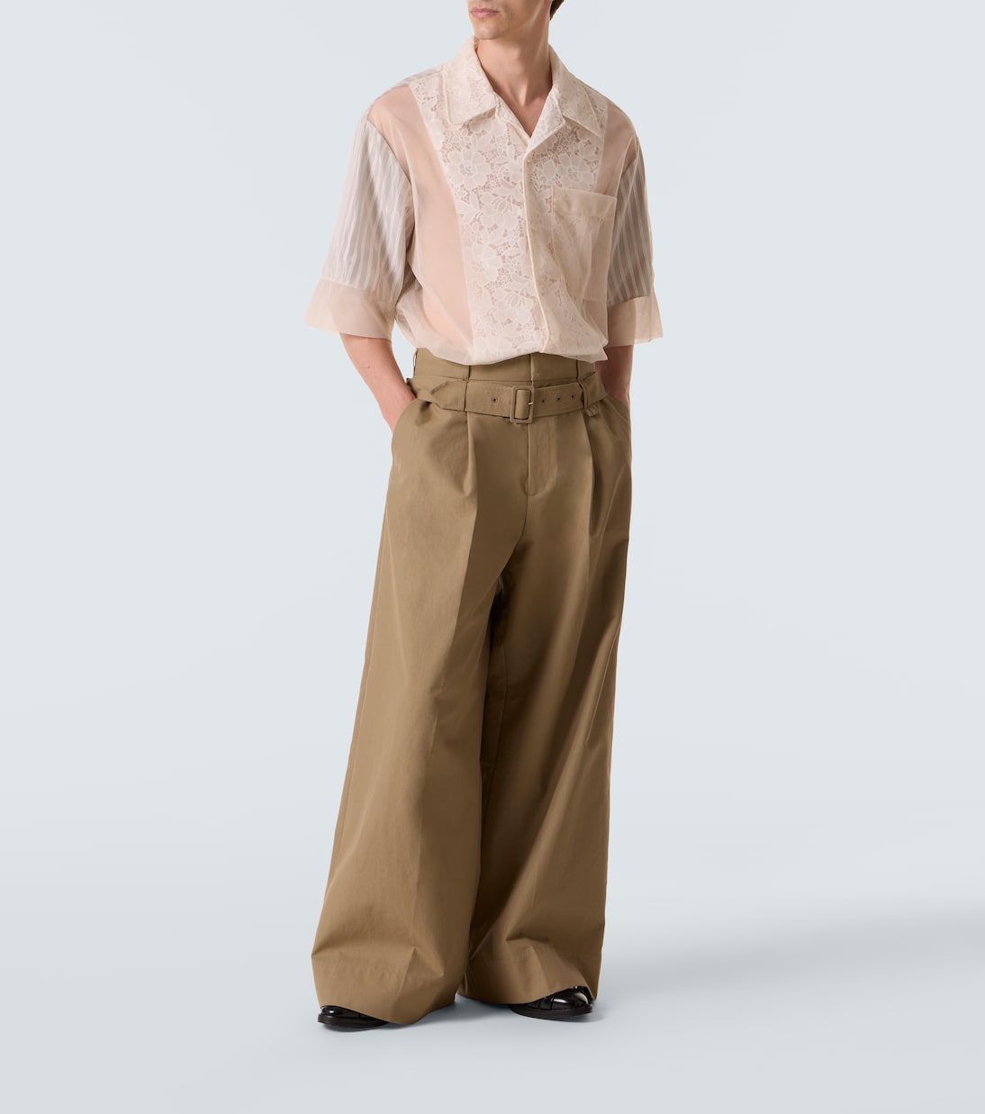 Cotton-blend canvas wide-leg pants | Simone Rocha