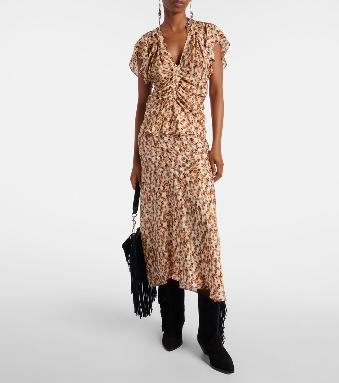Lonea gathered printed top | Isabel Marant