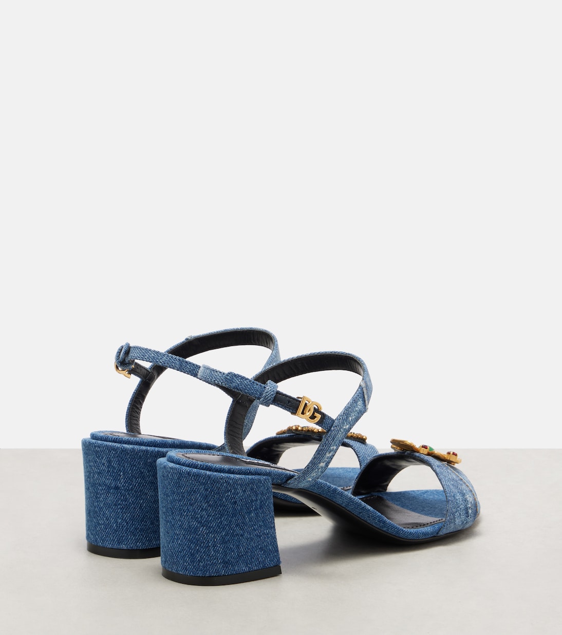 Verzierte Sandalen 60 aus Denim | Dolce&Gabbana