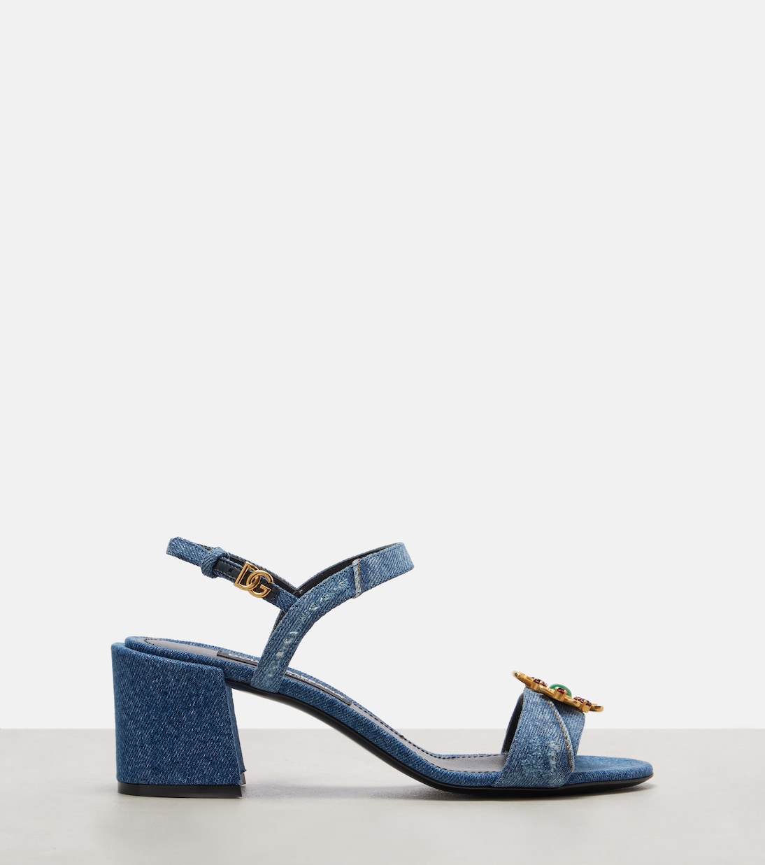 Verzierte Sandalen 60 aus Denim | Dolce&Gabbana