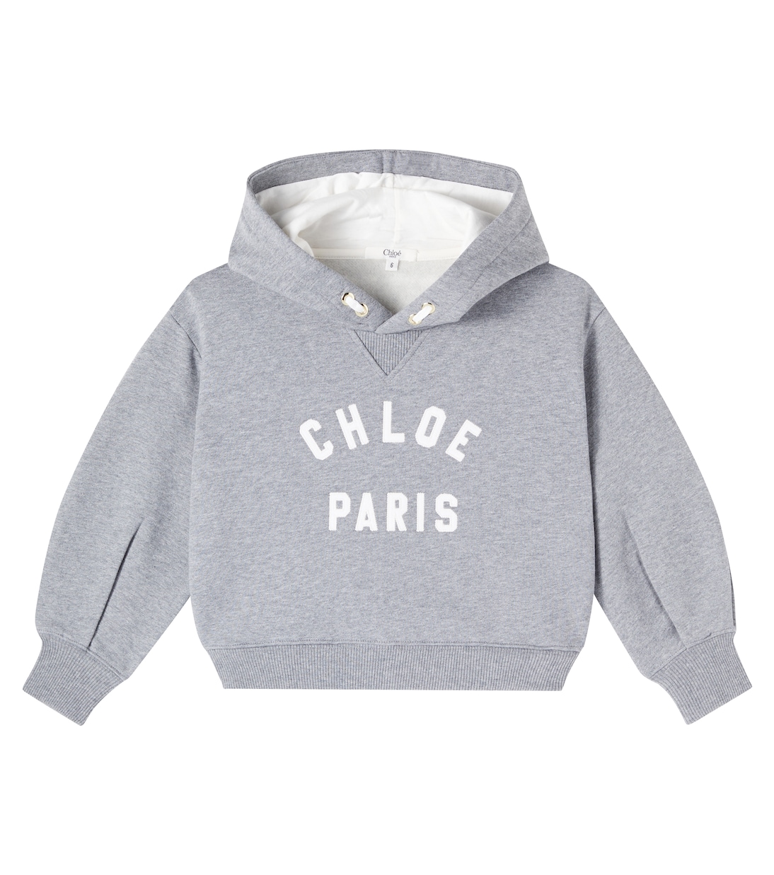 Logo cotton fleece hoodie | Chloé Kids