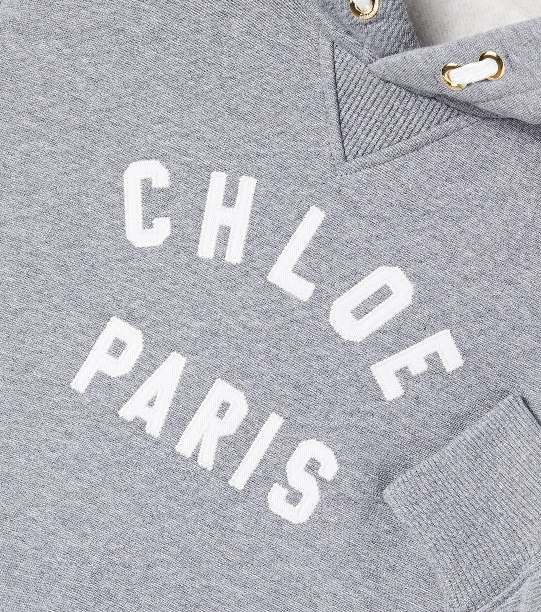 Logo cotton fleece hoodie | Chloé Kids