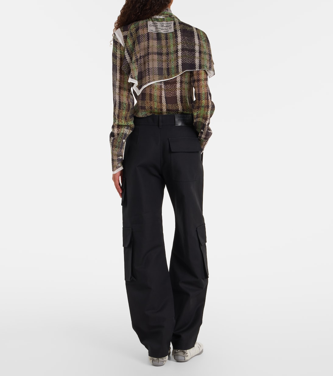 Pantalones en satén de algodón | Acne Studios