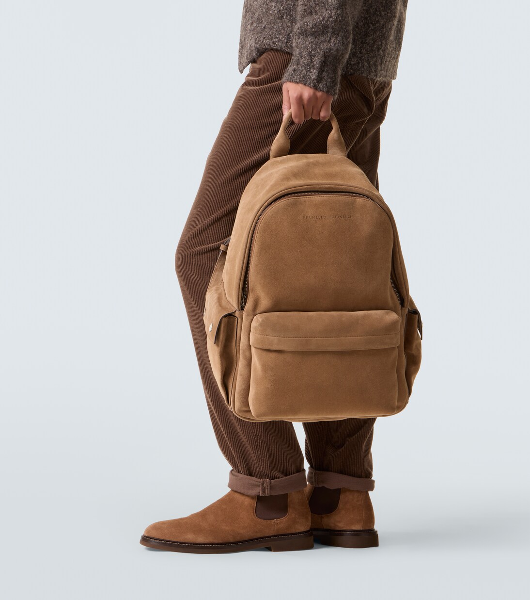 Rucksack aus Veloursleder | Brunello Cucinelli