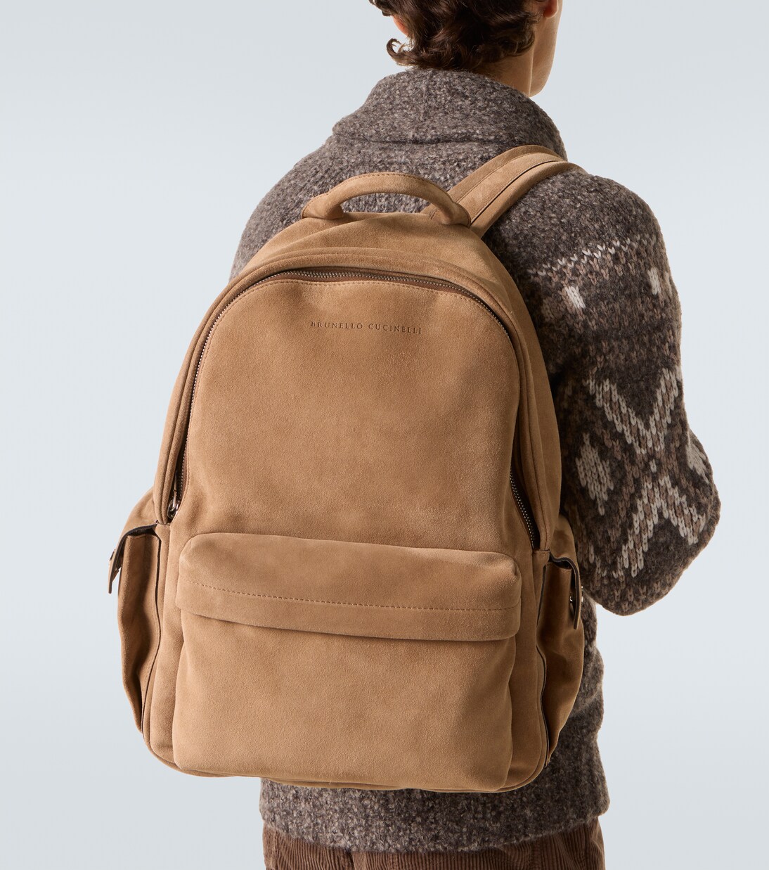 Rucksack aus Veloursleder | Brunello Cucinelli