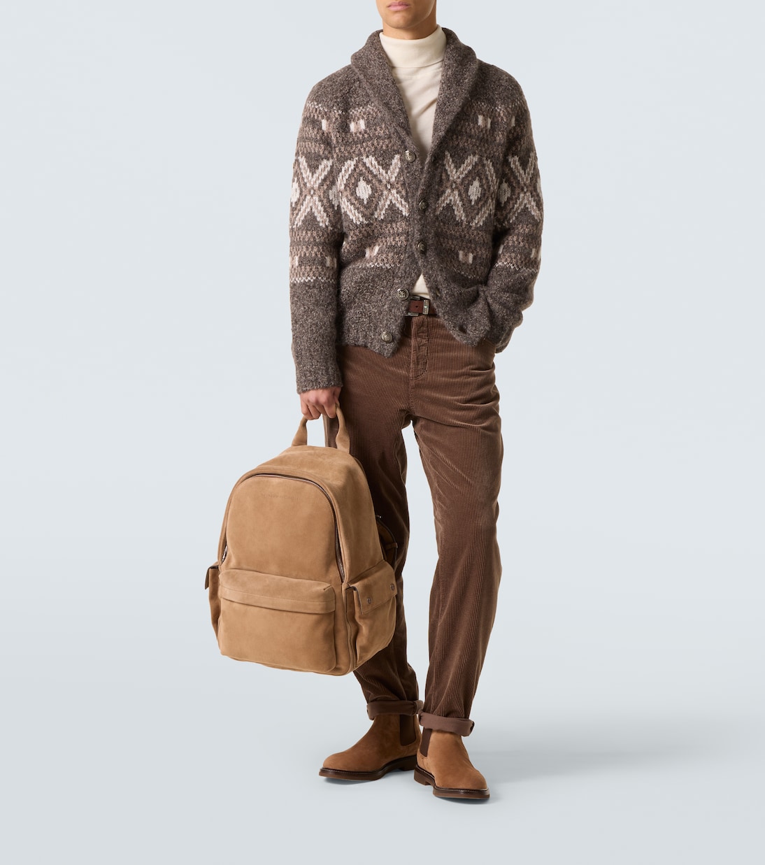 Rucksack aus Veloursleder | Brunello Cucinelli