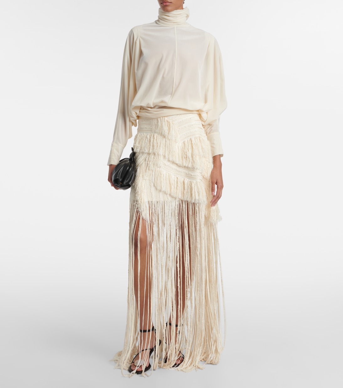 Fringed maxi skirt | Xu Zhi