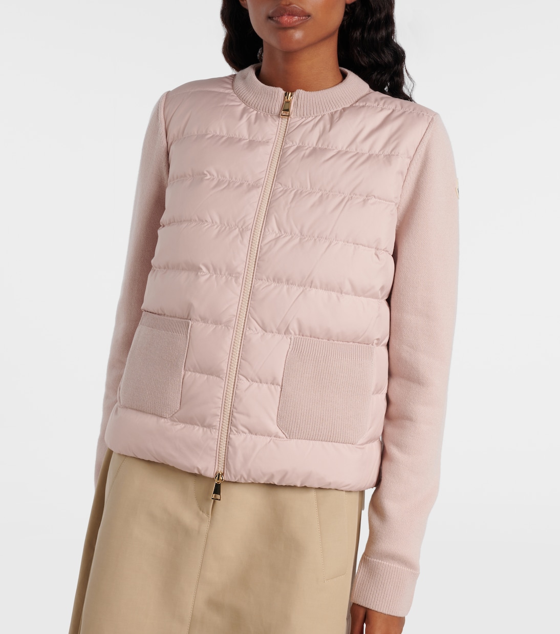 Cardigan aus Schurwolle mit Daunen | Moncler