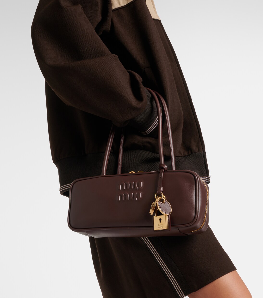 Beau leather shoulder bag | Miu Miu
