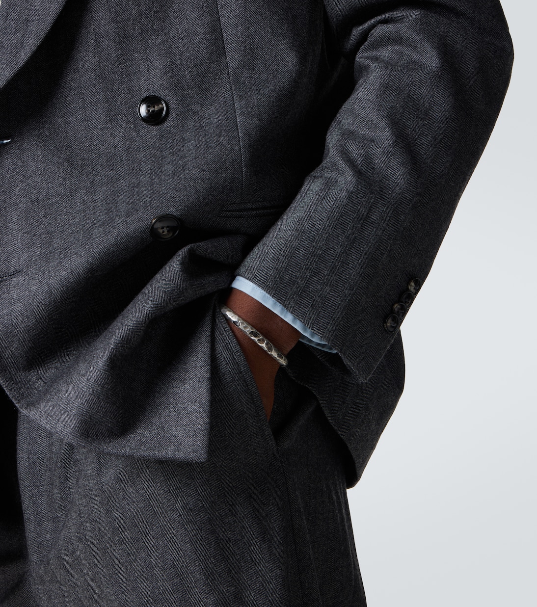 Silver cuff bracelet | Giorgio Armani