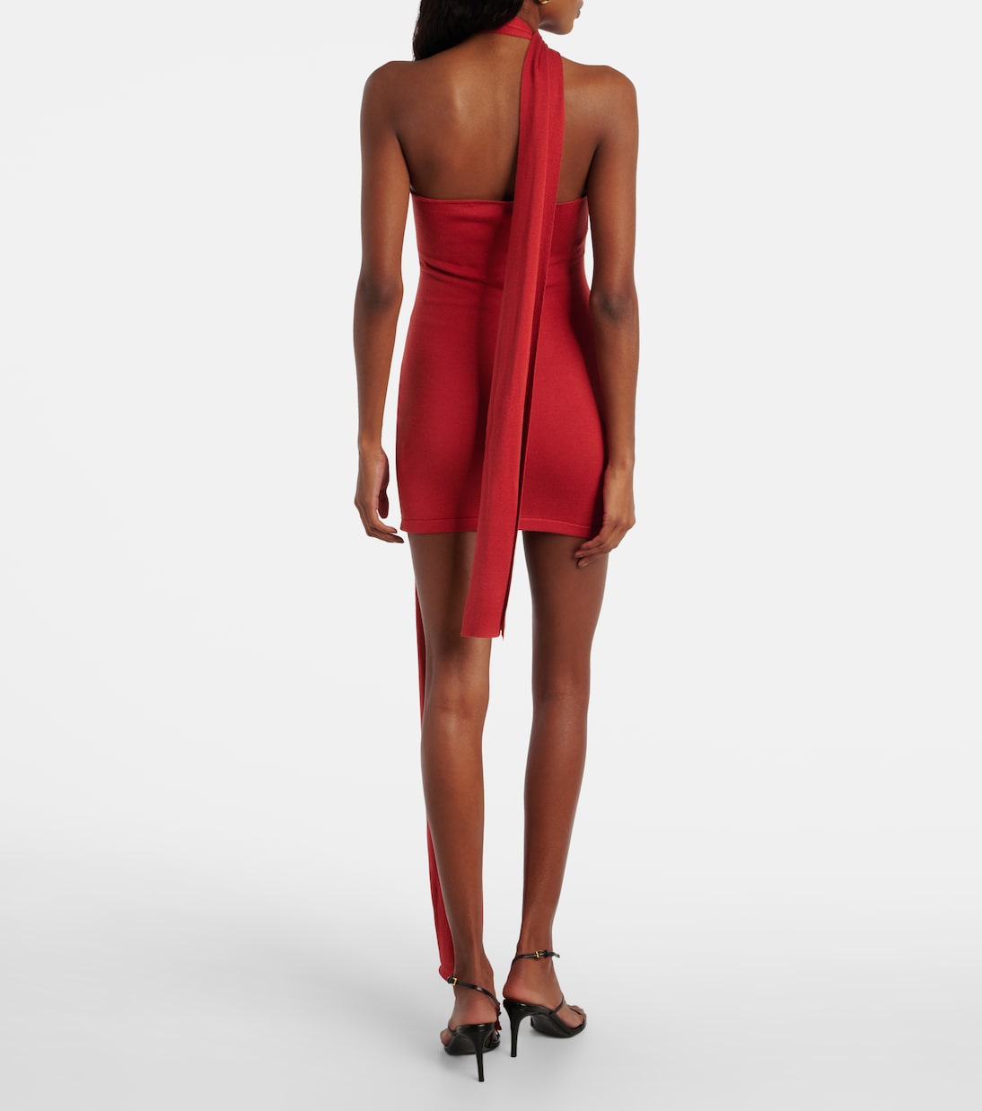 Draped silk-blend jersey minidress | Aya Muse