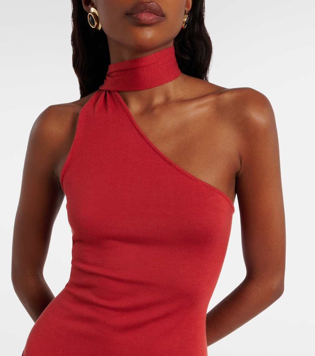 Draped silk-blend jersey minidress | Aya Muse
