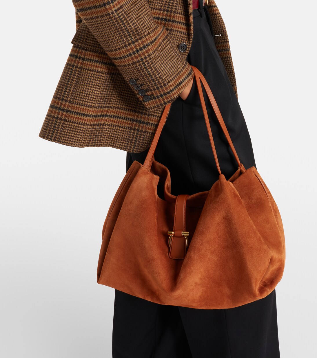 Medium suede tote bag | Ferragamo