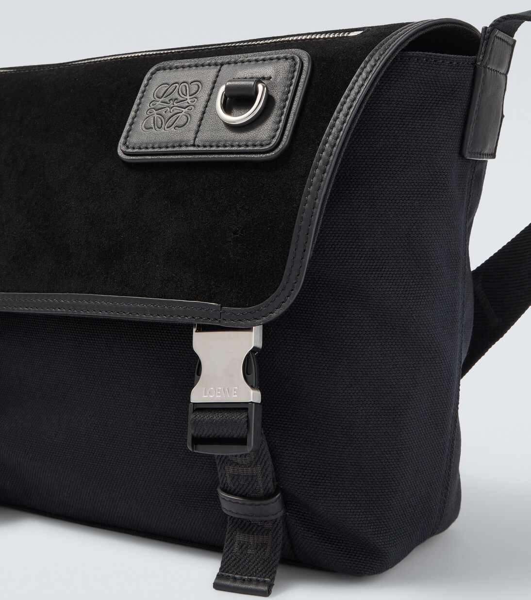 Flex Medium canvas and suede messenger bag | Loewe