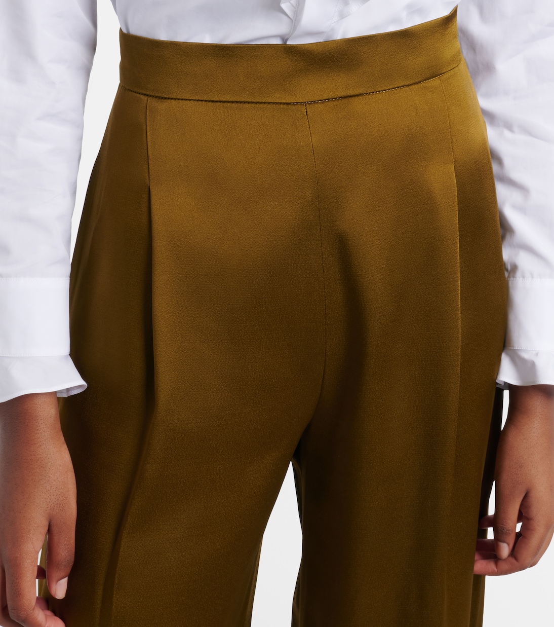 Cono satin wide-leg pants | Max Mara
